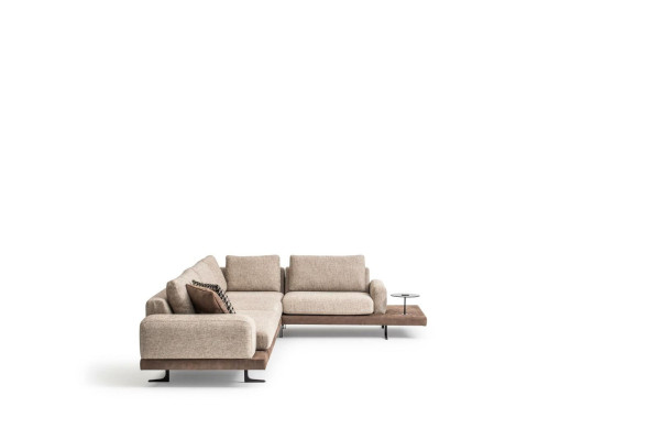 Sofá de esquina en forma de L moderno Muebles de sala de estar Sofás de diseño Tapicería Textil