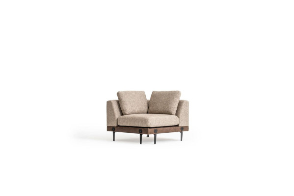 Sofá de esquina en forma de L moderno Muebles de sala de estar Sofás de diseño Tapicería Textil