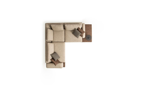 Sofá de esquina en forma de L moderno Muebles de sala de estar Sofás de diseño Tapicería Textil
