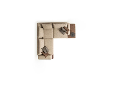 Sofá de esquina en forma de L moderno Muebles de sala de estar Sofás de diseño Tapicería Textil