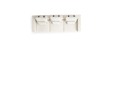 Sillones de tela de lujo blanco de cuatro plazas