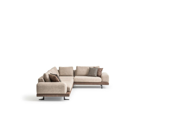 Moderno sofá de esquina en forma de L, muebles de sala de estar, sofá de esquina, sofás de tela, muebles nuevos.