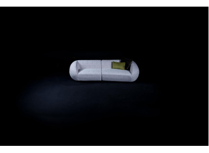 Sala de estar gris Sofá tapizado moderno de tela de lujo Muebles de sofá de tela