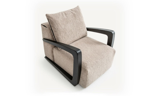 Sillón tapizado 1 asiento. Diseñador textil. Estilo moderno para sala de estar. Nuevo.