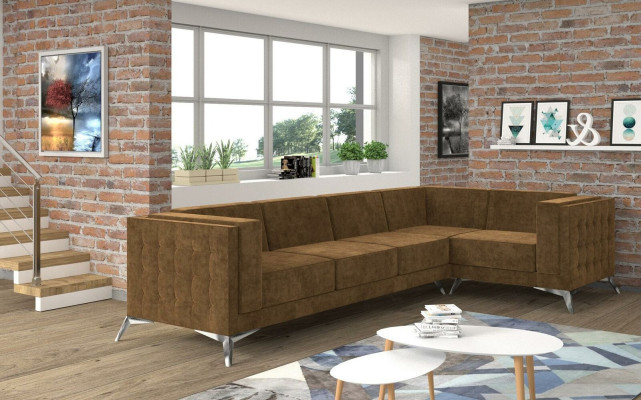 Sofá de esquina, conjunto de tapizados, conjunto de salón en forma de L, sofá diseñador, sofás. 