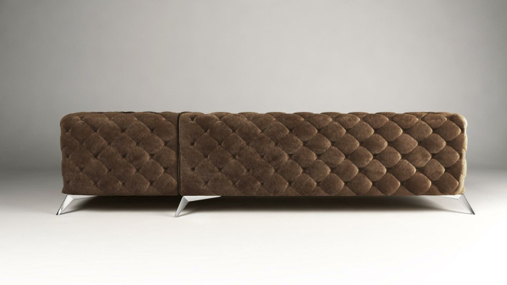 Sofá esquinero Chesterfield de terciopelo conjunto de tapizado sofá sofá paisaje de vida