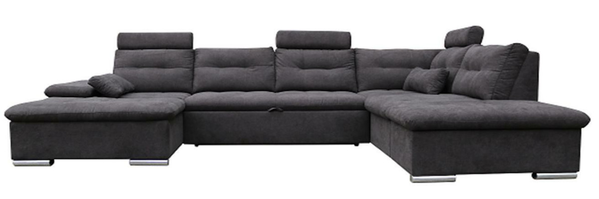 Sofá de esquina en forma de U, conjunto de sofás de tela con función de cama para la sala de estar.