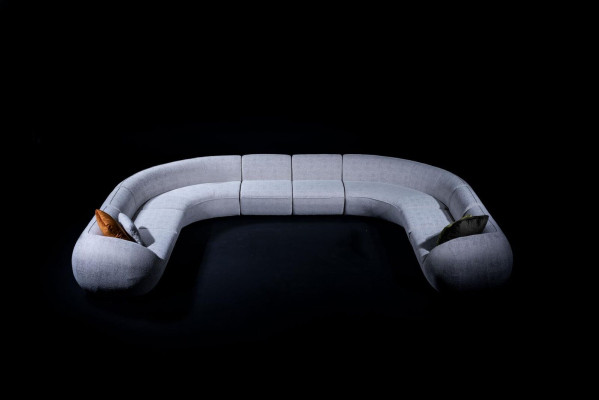 Sofá de esquina de diseñador de lujo para sala de estar, textil, estilo de muebles