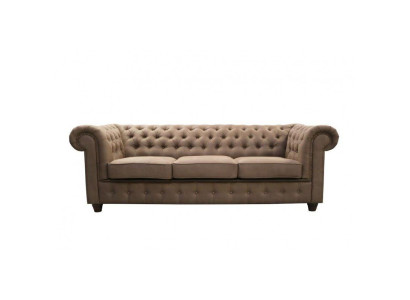 Conjunto de sofás Chesterfield 3+1+1. Juego completo de sofá, sillones y sofás.
