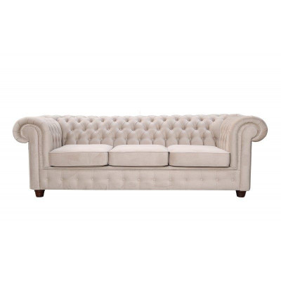 Conjunto de sofás Chesterfield Chesterfields 3 + 1 Mello con función de cama Sofá tapizado Nuevo