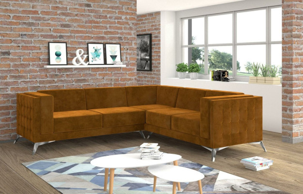 Sofá de esquina conjunto de sala de estar diseño sofá sofá tapizado conjunto de asientos textil