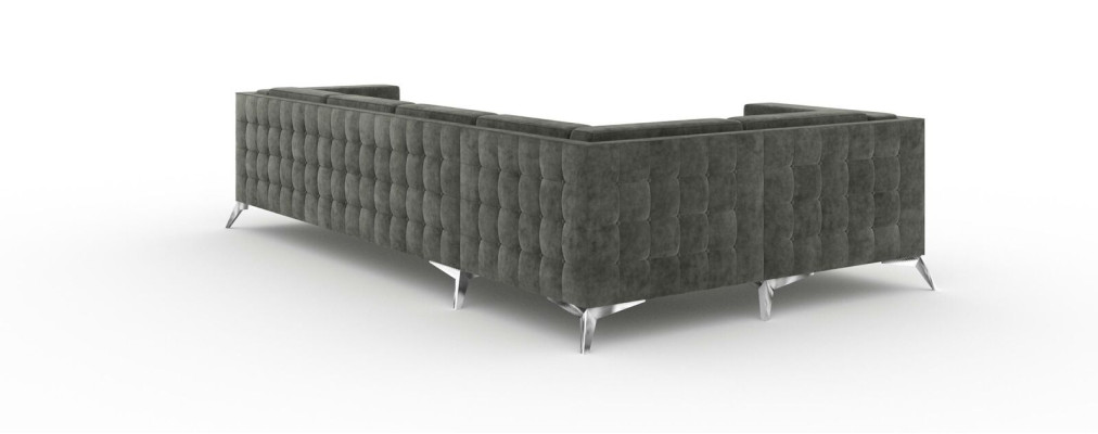 Sofá esquinero Chesterfield Sofá conjunto de tapicería Sofá paisaje de vida Decoración en forma de L