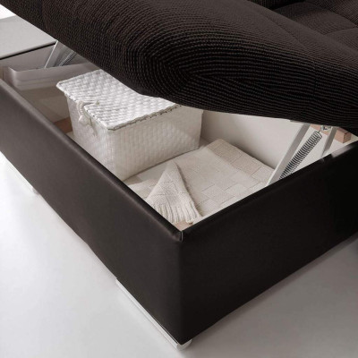 Sofá multifuncional en forma de L con función de cama.