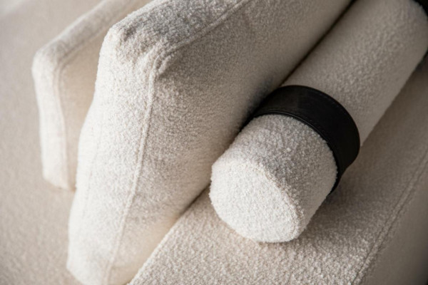 Moderna sala de estar de color blanco, sofá de esquina, conjunto de muebles de sala, sillón de 4 piezas, sofá de tela.