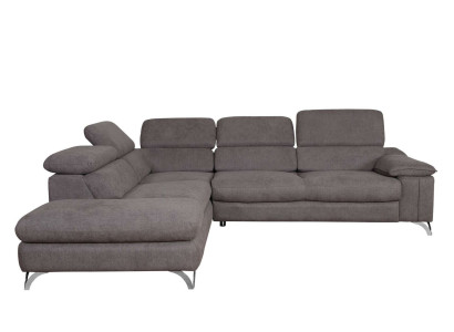 Diseño de sofá esquinero en forma de L con función de cama, sofá de cuero y tela multifunción.