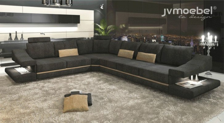 Textil de sala de estar nuevo L-Forma Asiento Sofá Cama Muebles Sofá Esquinero Sofá Mueble Tapizado