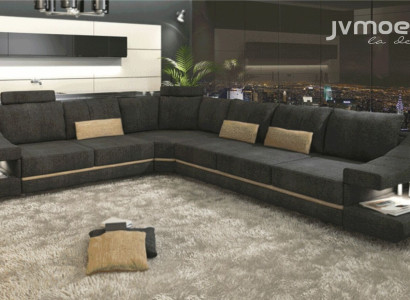Textil de sala de estar nuevo L-Forma Asiento Sofá Cama Muebles Sofá Esquinero Sofá Mueble Tapizado