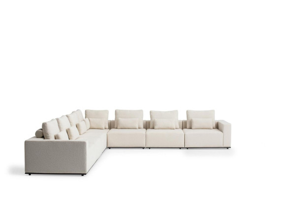 Textil Sofás en forma de L de muebles de lujo Sofá de esquina estilo de sala de estar Muebles modernos