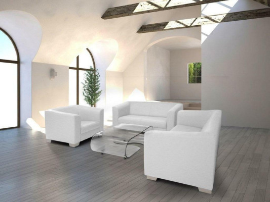 Sofá de 3 plazas + 2 plazas + 1 plaza, Diseño de sofás Relax Tapizado de cuero Couches