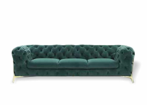 Sofá de 3 plazas Diseño Sofás Sillones tapizados Cuero Relax Chesterfield Asientos Muebles