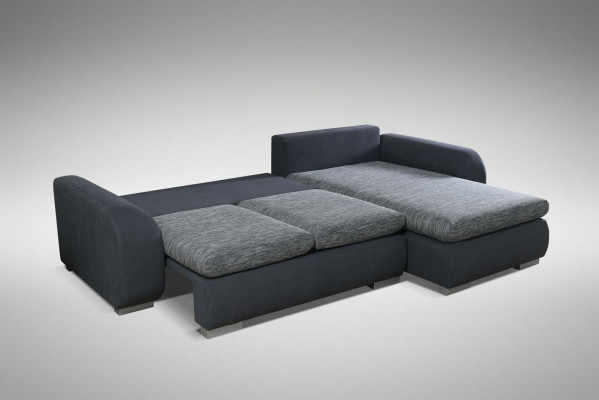 Sofá esquinero con función de cama Sofá gris con cojines de tela Sofás Sofá