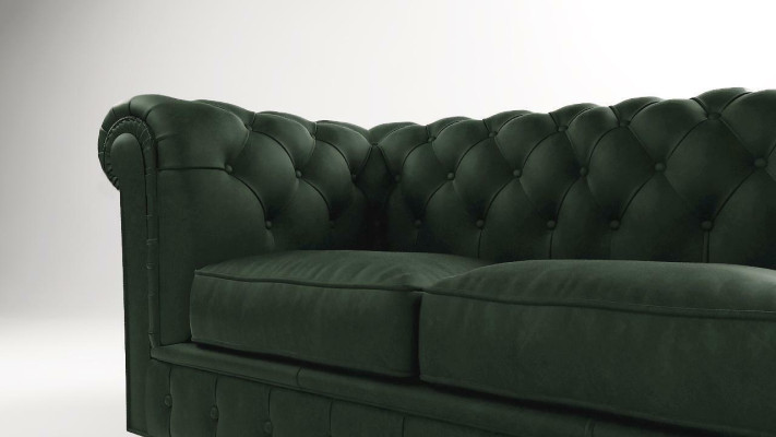Sofá Chesterfield Sofá Tapizado de 3 Plazas Sofás Verdes