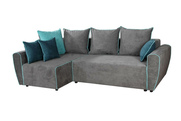 Sofá grande Sofá de esquina Sofá cama xxl Conjunto de esquina de tela para salón