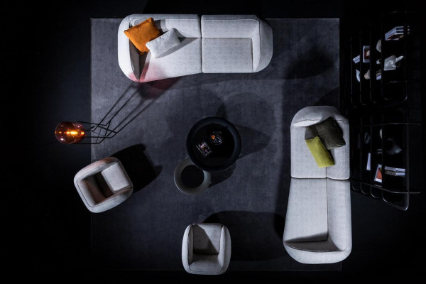 Conjunto de sofás Lounge Grupo de asientos Tres plazas Sillón Esquina tapizada Moderno