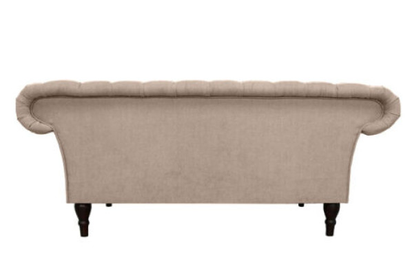 Sofá Chesterfield de tres plazas tapizado Kunstleder