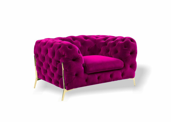 Chesterfield sillón de orejas sillón sofá 1 plaza sofá tapizado telas nuevos