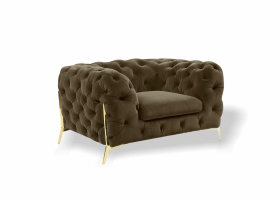 Chesterfield sillón de orejas sillón sofá 1 plaza sofá tapizado telas nuevos