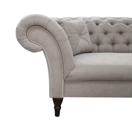 Sofá Chesterfield de 2 plazas Neu, sofá de tela, sofá de dos plazas, juego de asientos.
