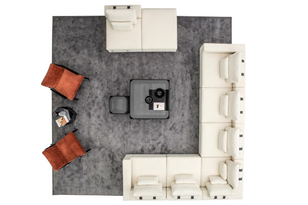 Conjunto de sofás en forma de L, sofá de diseñador, sillón de diseño, muebles tapizados, sofá esquinero.