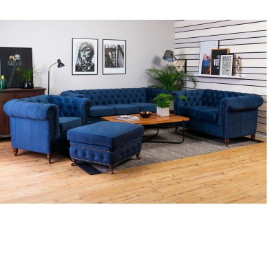 Chesterfield sofá de 3 plazas tapizado salón sofá asiento sofá de la sala de estar tres plazas nuevo