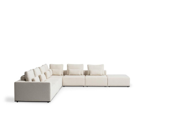 Sala de estar blanca en forma de L Sofá Sofá Diseño de muebles de estilo