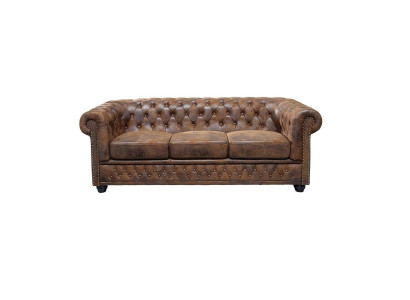 Sofá tapizado de tela Chesterfield, juego de sofás de 3 plazas.
