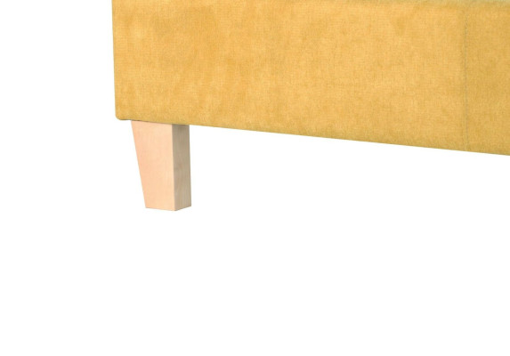 Cama doble Cama Camas Acolchado Dormitorio Baúl de cama Matrimonio Amarillo Textil Tela