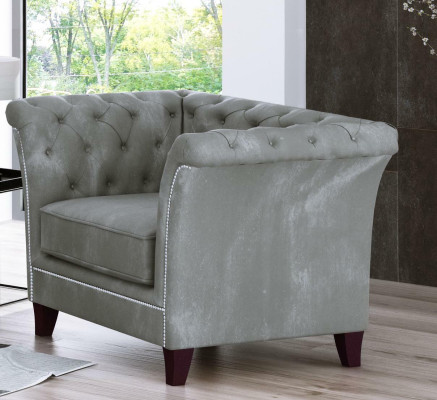 Chesterfield sillón sofá tapizado de terciopelo de un asiento sofá de diseño decorativo sofás