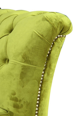 Chesterfield sillón sofá tapizado de terciopelo de un asiento sofá de diseño decorativo sofás