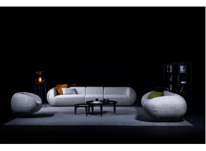 Conjunto de sofá de lujo para salón, set de sofás de cinco plazas, tres plazas y sillones modernos.