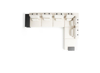 Sofá esquinero en forma de L de diseño de sala de estar de lujo estilo moderno conjunto de sofás de tela