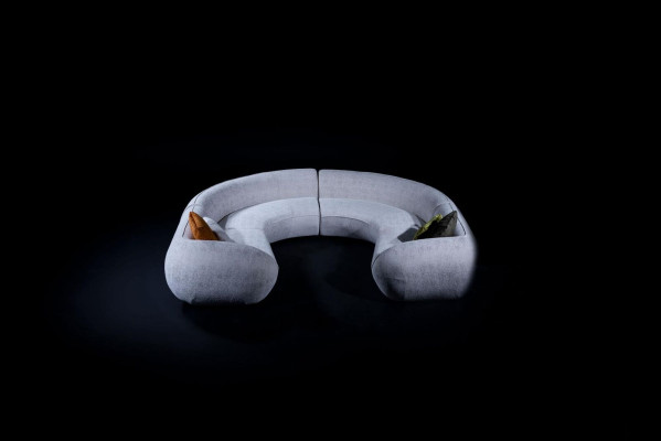 Sofá de esquina en forma de U, tapizado, conjunto de asientos de salón de estar
