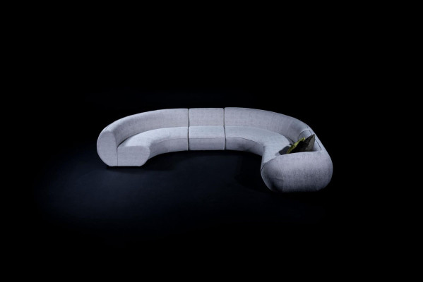 Sofá en forma de U semicircular, sofá esquinero, conjunto de muebles de salón, sofás esquineros de diseñador.