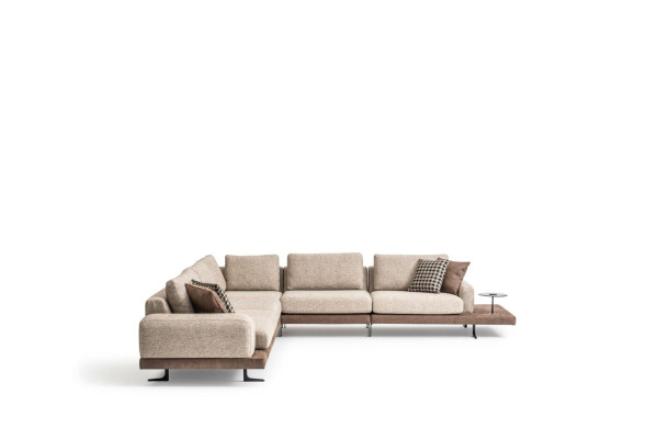 Sofá en forma de L con estantes Muebles de salón Sofá Sofás Muebles tapizados