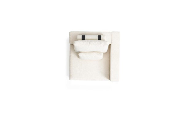 Sofás de lujo de tela de seis plazas blancos para la sala de estar. Grupo de asientos moderno.