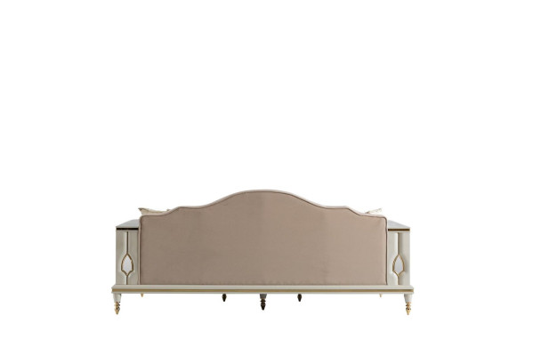Sofá de 3 plazas color beige muebles sala de estar Chesterfield diseño de lujo nuevo.