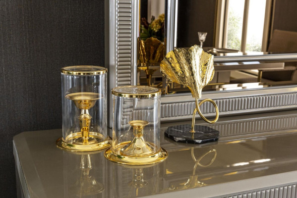 Comedor conjunto gris buffet espejo lujo hermoso diseño elegante nuevo 2 piezas.