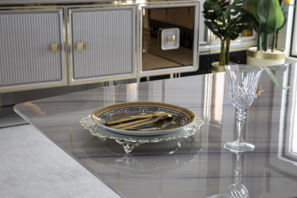 Juego de comedor beige 2 sillas mesa de comedor de lujo blanco elegante metal 3 piezas.
