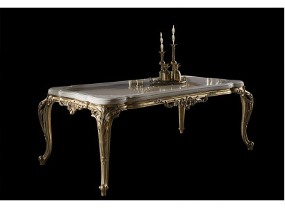Mesa de comedor de lujo moderna Mesa elegante Mesa clásica de comedor Muebles Dorados