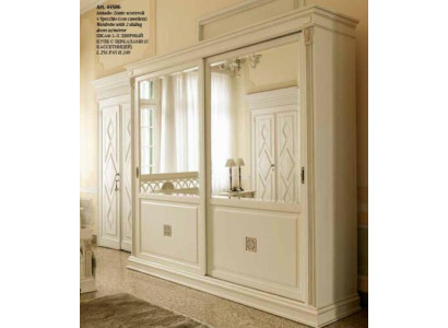 Noble armario de diseño de lujo con puertas correderas, armarios de dormitorio de madera maciza nuevos.